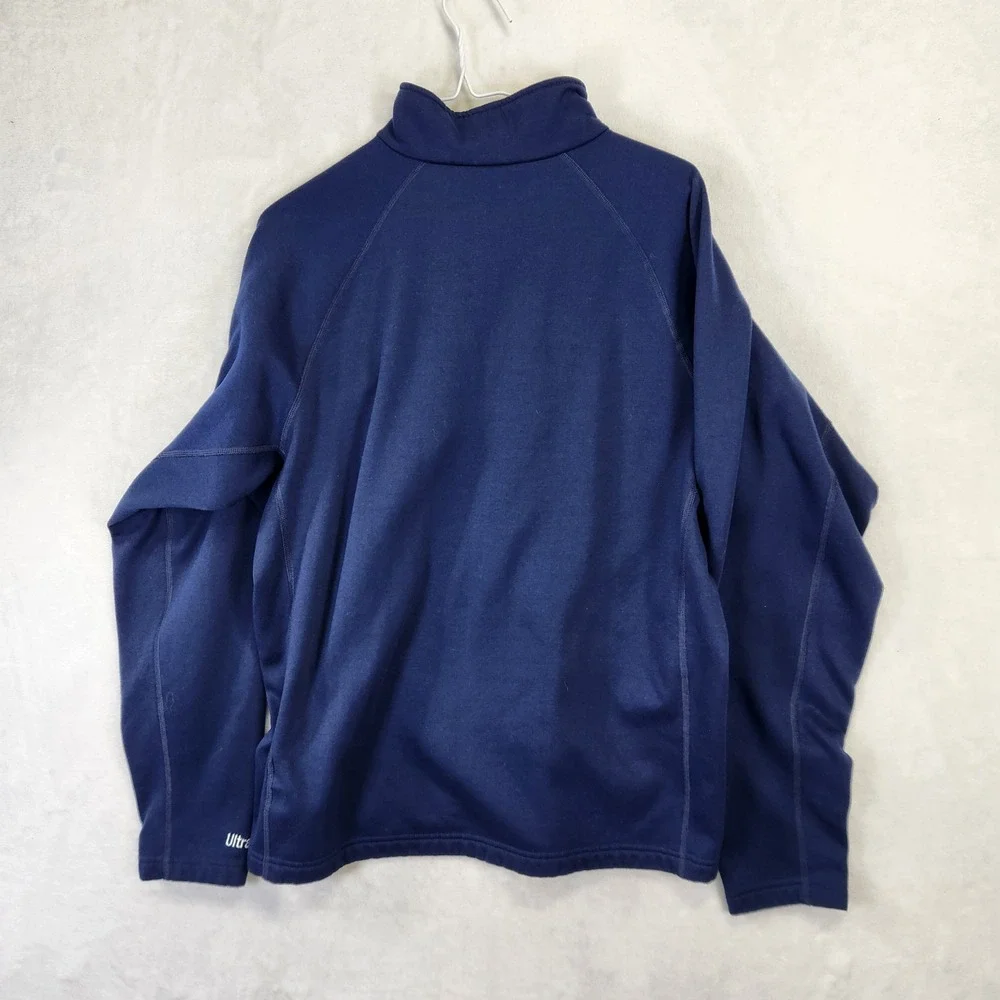 The North Face Mens UltraWick Quarter Zip Pullover Navy Blue Medium‎ Pocket